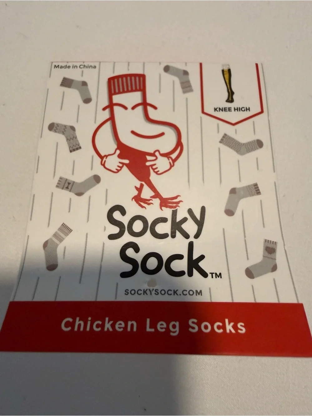 Chicken Leg Graphic Knee-High Socks